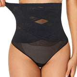 Cross High Waist Shaping Briefs Mesh Firm Control Stomach Panty