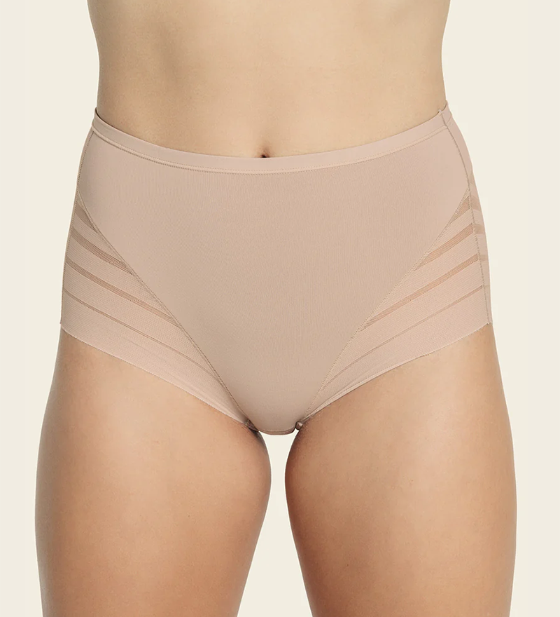 Lace Stripe Undetectable High Waist Briefs Underpants