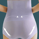 Ice Silk Seamless Tightening Waist Panties Hip Lift Breathable Shaping Briefs