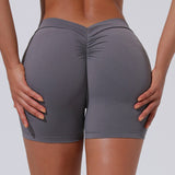 V Back Push Up High waist  hip lifting Workout Yoga Shorts