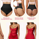 Women's Sexy Mid Waist Unique Lace Thong Body Shaper Seamless Girdle Panties