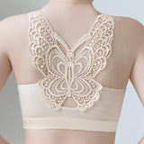 Front Closure Minimizer Butterfly Backless Bra Adjustable Wireless Comfort Bra
