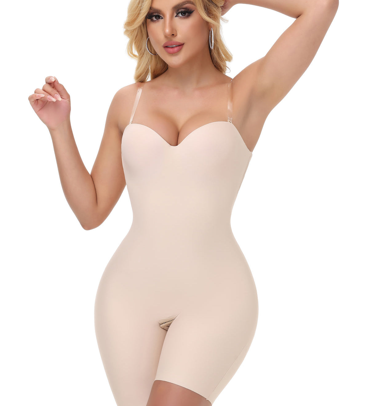 Sorelyne® Soft Cup Bodysuit Tummy Control Built in Shapewear with Adjustable Strap