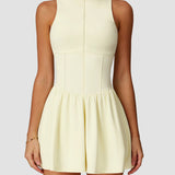 Sports Zipper Dress with Short and Pocket