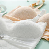 Sexy Push up Non Slip Wire Free Bra with Removable Shoulder Strap