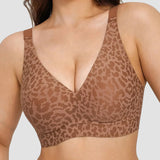 Leopard Print Wireless Full Coverage Support Bra