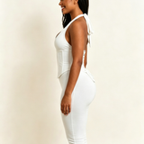 Hourglass Figure The Corset Body Shaper Waist Cincher Capri Jumpsuit Two-Piece Set