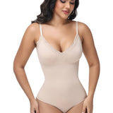 Sorelyne® Lace Trimmed Seamless Hip Lift Shapewear Bodysuit
