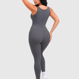 High Compression Front Zip SleevelessTummy Control Butt Lifting Shapewear Active Jumpsuit