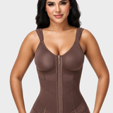 Double Compression Wide Adjustable Strap Waist Trainer Zipper Shaping Vest