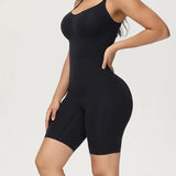 Body Shaper Ribbed Seamless Tummy Control Mid Thigh Bodysuits