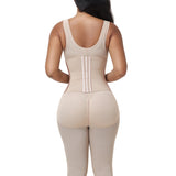 Double Compression Tummy Control Mid-length Shapewear with Detachable Waist Trainer