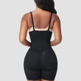 Extra Firm Hourglass Waist Tummy Control Zipper Shapewear with Lace