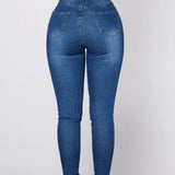 High Waist Elastic Tummy Control and Hip Lift Skinny Jeans