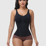 Front Zipper Adjustable Strap Waist Trainer Shapewear Vest