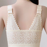 Anti-sagging Thin Minimizer Bras Full Cup Front Buckle Adjustable Wireless Lace Bra