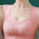 Seamless Front Buckle Push up Wireless Bra Correcting Hunchback