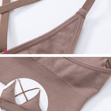 Deep V Triangle Cup Beautiful Back Bra With Adjustable Strap