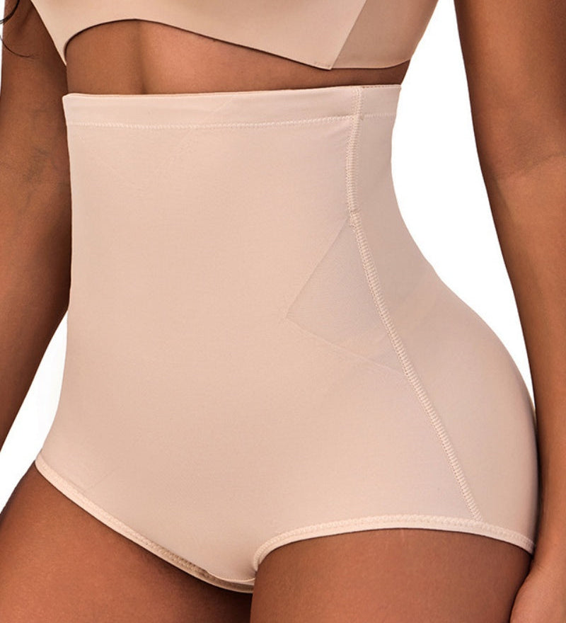 High Waist Compression Mesh Patchwork Tummy Control Panties