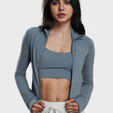 Long Sleeve Cropped Workout Yoga Jacket
