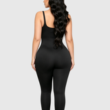 Square Neck Thin Strap Slim Fit Full Length Shaping Jumpsuit