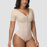 Sorelyne® Short-Sleeve Tummy Control Thong Bodysuit