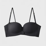 Seamless Front-Closure Detachable Shoulder Strap Push-Up Bra