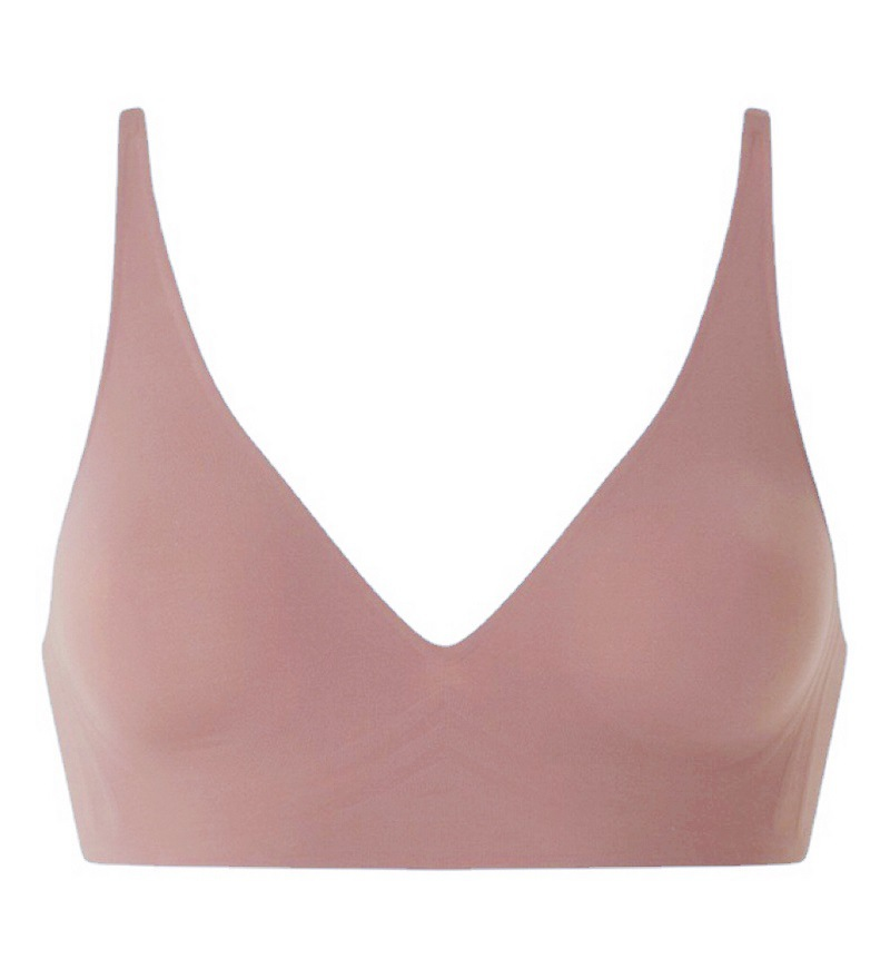 Seamless V-Neck Wireless Push Up Bra