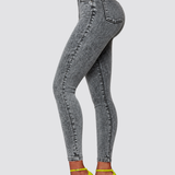 High Waist Button Fly Butt Lifting Skinny Jeans