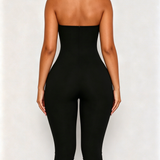 Strapless Hourglass Bodycon Capri Jumpsuit