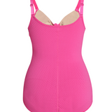 Women's Tummy Control Swimsuit Cutout Tie Knot Front Push Up Shapewear Bathing Suit