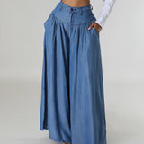 Trendy Casual High Waisted Wide Leg Jeans for Women