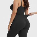 High Compression Front Zip Full Length Bodysuit Shapewear
