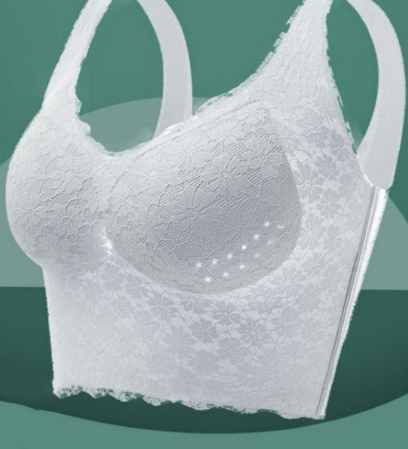 Plus Size Breathable Tank Top Push up Bra Side Smoothing
