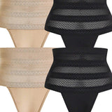Women's High Waist Shaping Thong Breathable Tummy Control Shapewear Panty