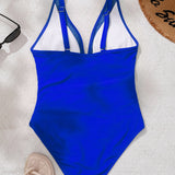 Sexy Deep V Mesh Backless One Piece Shapewear Swimsuit