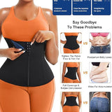Women's Workout Sweat Waist Trainer Weight Loss Tummy Wrap Sports Belt With Buckle