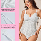 Sexy Lace Shapewear Bodysuit Tummy Control Thong Body Shaper
