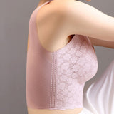 Plus Size Breathable Tank Top Push up Bra Side Smoothing