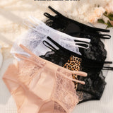 Sexy Ice Silk Lace High Waist Tummy Control Panties