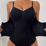 Waist Enhanced Double Layer Tummy Control Shapewear Bodysuit