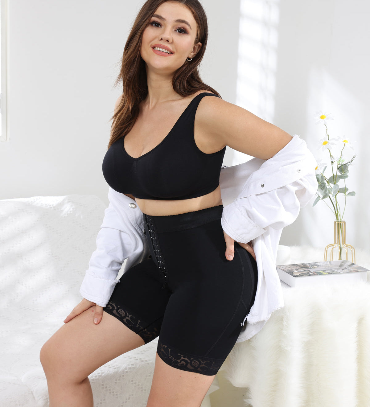Black Women Tummy Control Body Shaper Shorts Butt Lifter Panties