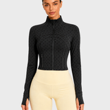 Long Sleeve Cropped Workout Yoga Jacket