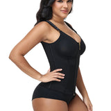Double Compression Wide Adjustable Strap Waist Trainer Zipper Shaping Vest