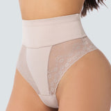High Waist Large Size Lace Seamless Tummy Control Panties