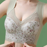 Full Coverage Elegant Floral Lace Push up Wireless Bra