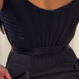 Girdles Colombianas Steel Boned Corset Top With Elastic Band