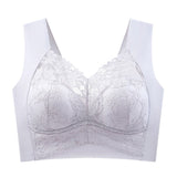 Widen Straps Lace Seamless Breathable Wire Free Vest Bra