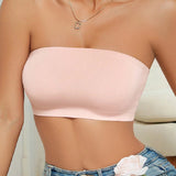 Wireless Strapless Bandeau Bra Seamless Stretch Non Padded Push Up Bralette