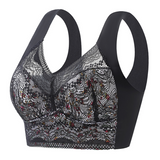 Full Coverage Elegant Floral Lace Push up Wireless Bra